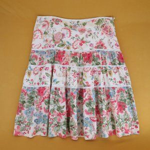 Bandolino tiered floral peasant skirt